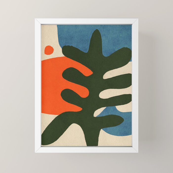 Abstract Sun and Leaf Shapes Mini Art Print Gallery Image 4