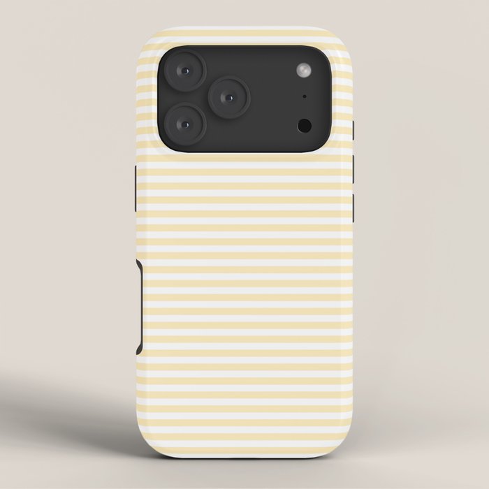 Lemon Honey Cream Stripe iPhone Case Gallery Image 3