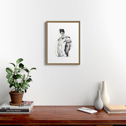Figuration 1 (GOLD DOESN'T PRINT SHINY) Framed Art Print Gallery Image 7