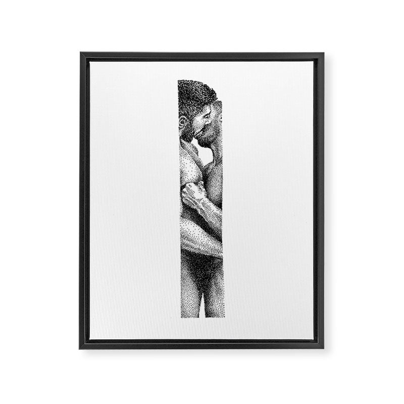Kiss NOODDOOD Strip Framed Canvas Print Gallery Image 2