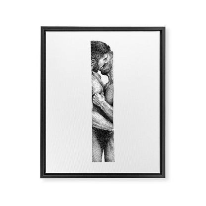 Kiss NOODDOOD Strip Framed Canvas Print Gallery Image 2