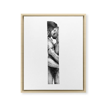 Kiss NOODDOOD Strip Framed Canvas Print Gallery Image 9
