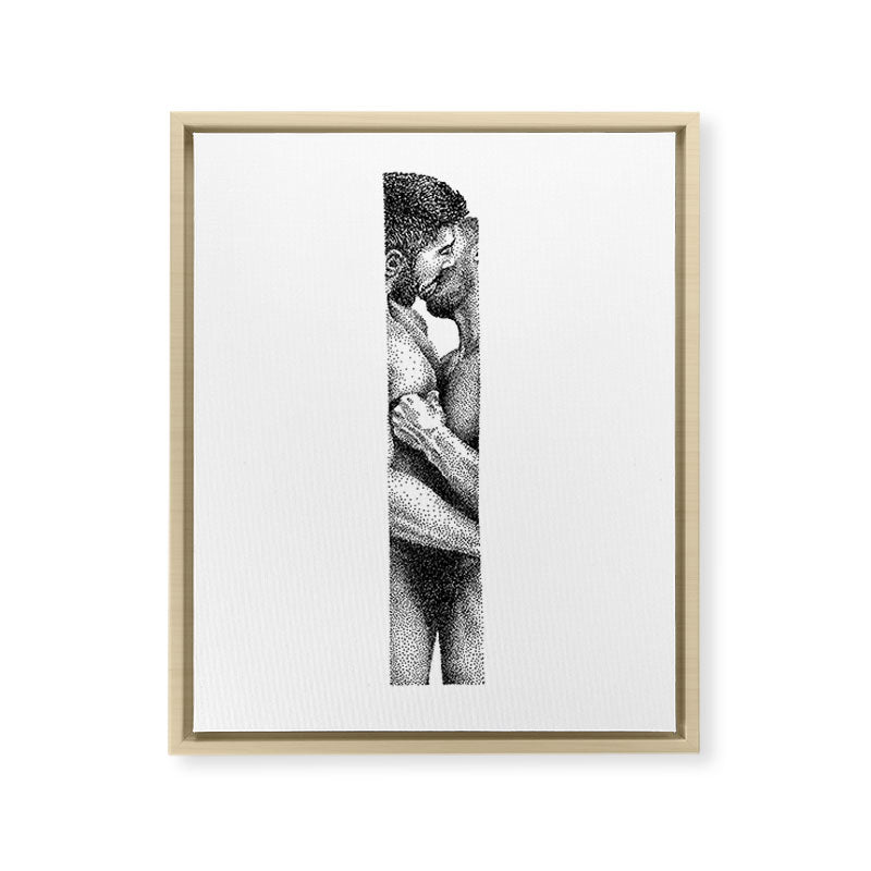 Kiss NOODDOOD Strip Framed Canvas Print Gallery Image 8