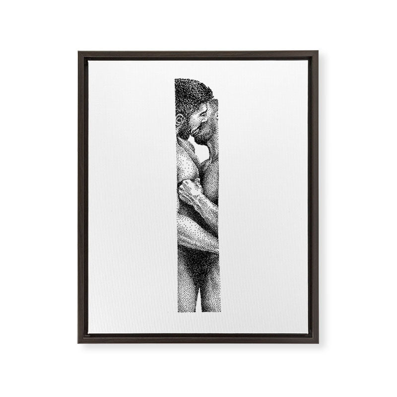 Kiss NOODDOOD Strip Framed Canvas Print Gallery Image 5