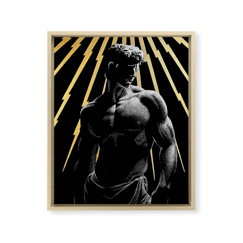 Strength of Zeus (Gold doesn't print shiny) Framed Canvas Print Gallery Image 8
