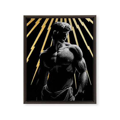 Strength of Zeus (Gold doesn't print shiny) Framed Canvas Print Gallery Image 6