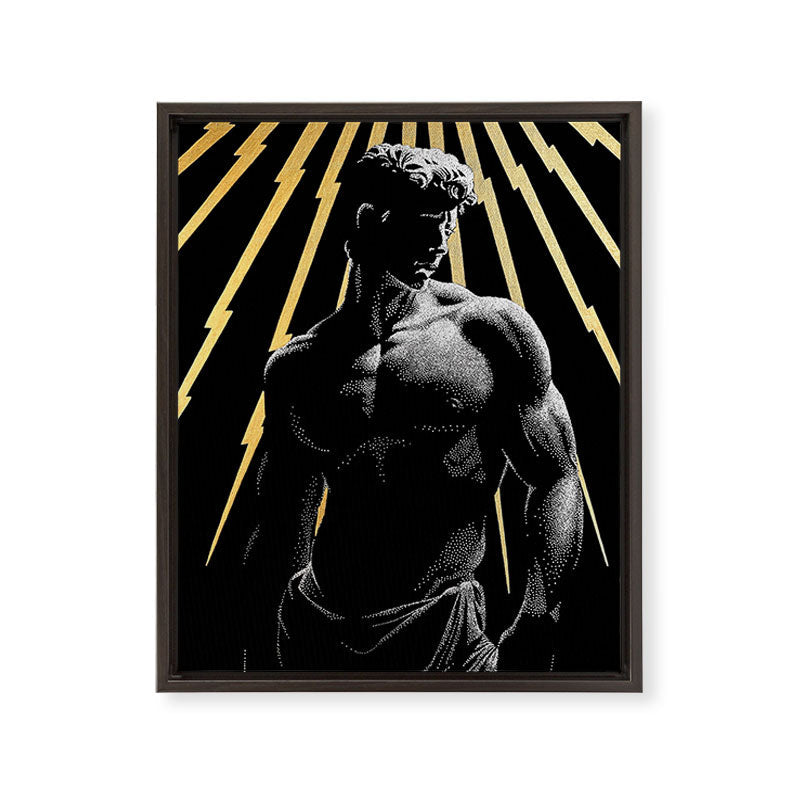 Strength of Zeus (Gold doesn't print shiny) Framed Canvas Print Gallery Image 5