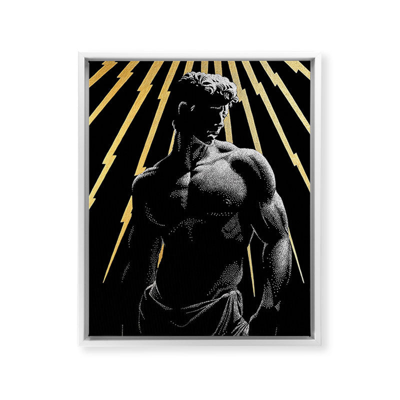 Strength of Zeus (Gold doesn't print shiny) Framed Canvas Print Gallery Image 12