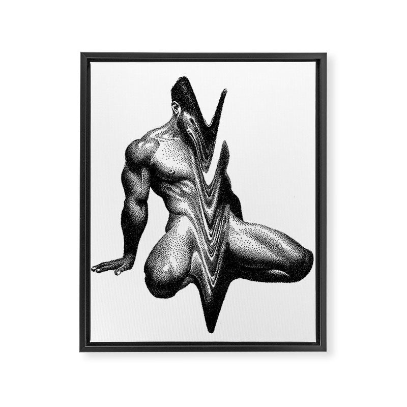Wavy 3 NOODDOODs Framed Canvas Print Gallery Image 1