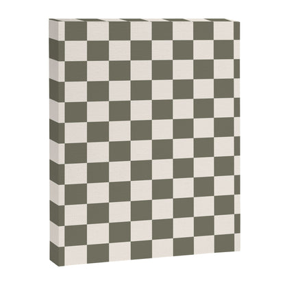 Checkerboard - Olive Green Canvas Print Gallery Image 4