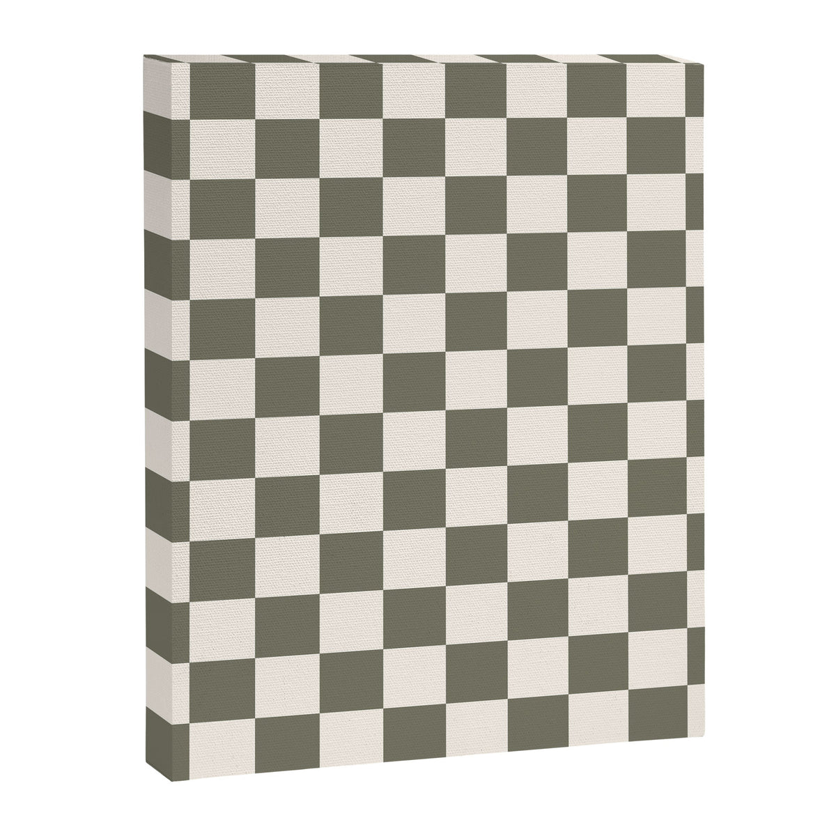 Checkerboard - Olive Green Canvas Print Gallery Image 8