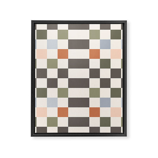 Fall Checkerboard Framed Canvas Print Gallery Image 1