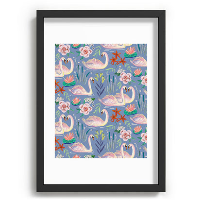 Swan Pattern Framed Art Print Gallery Image 81