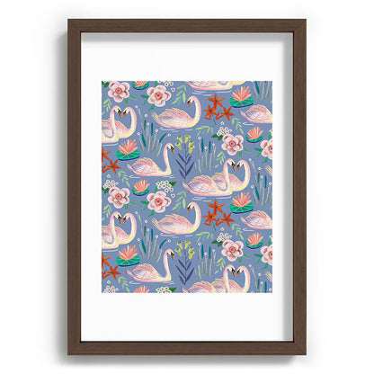 Swan Pattern Framed Art Print Gallery Image 89