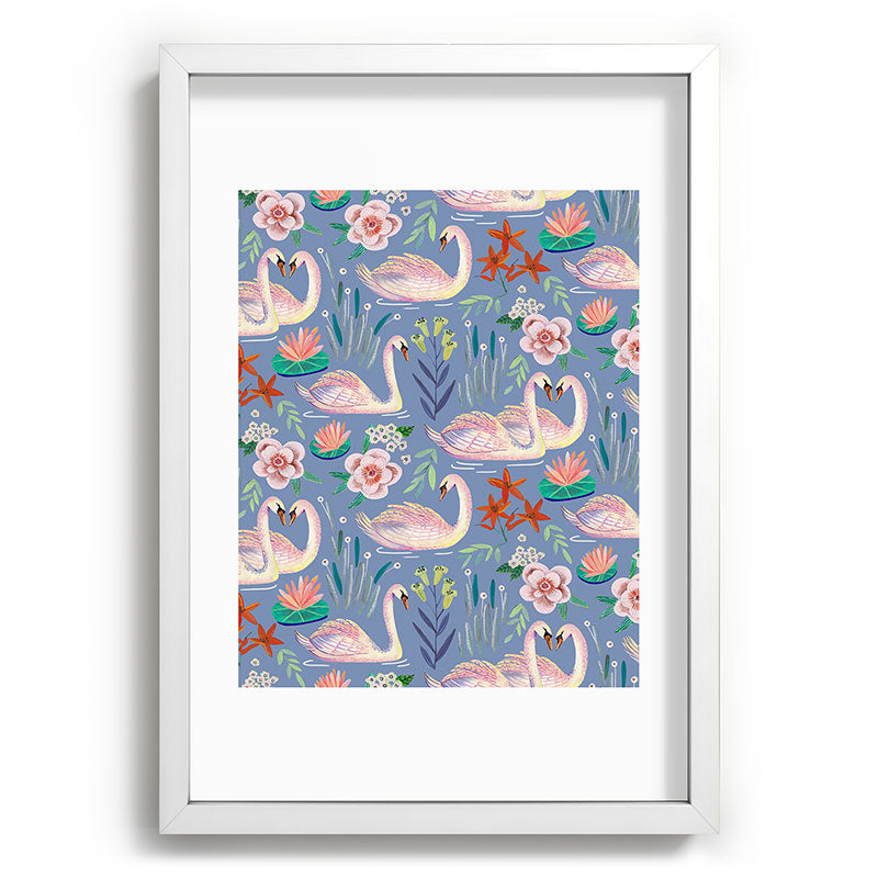 Swan Pattern Framed Art Print Gallery Image 105