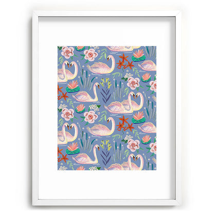 Swan Pattern Framed Art Print Gallery Image 108