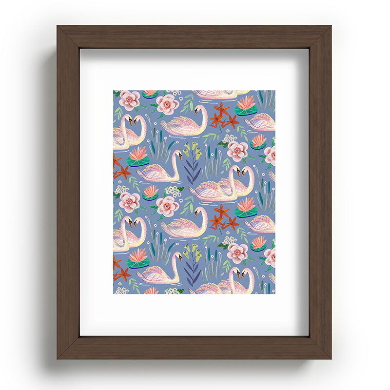 Swan Pattern Framed Art Print Gallery Image 86