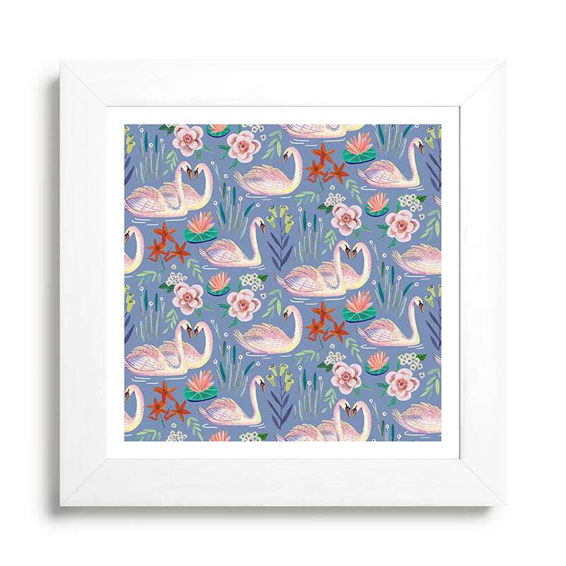 Swan Pattern Framed Art Print Gallery Image 79