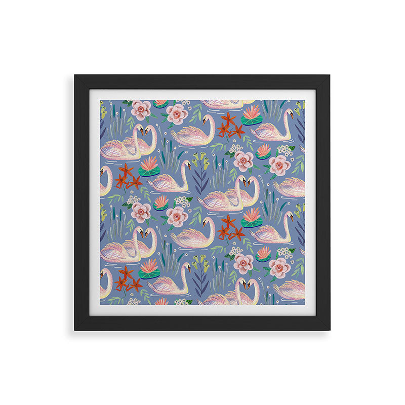 Swan Pattern Framed Art Print Gallery Image 50