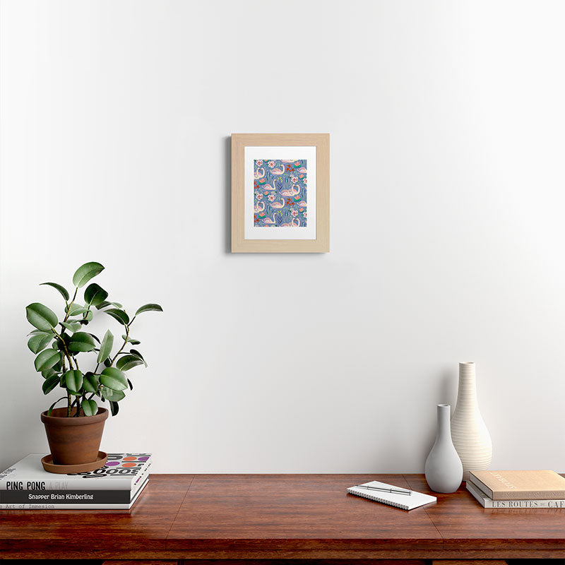 Swan Pattern Framed Art Print Gallery Image 61
