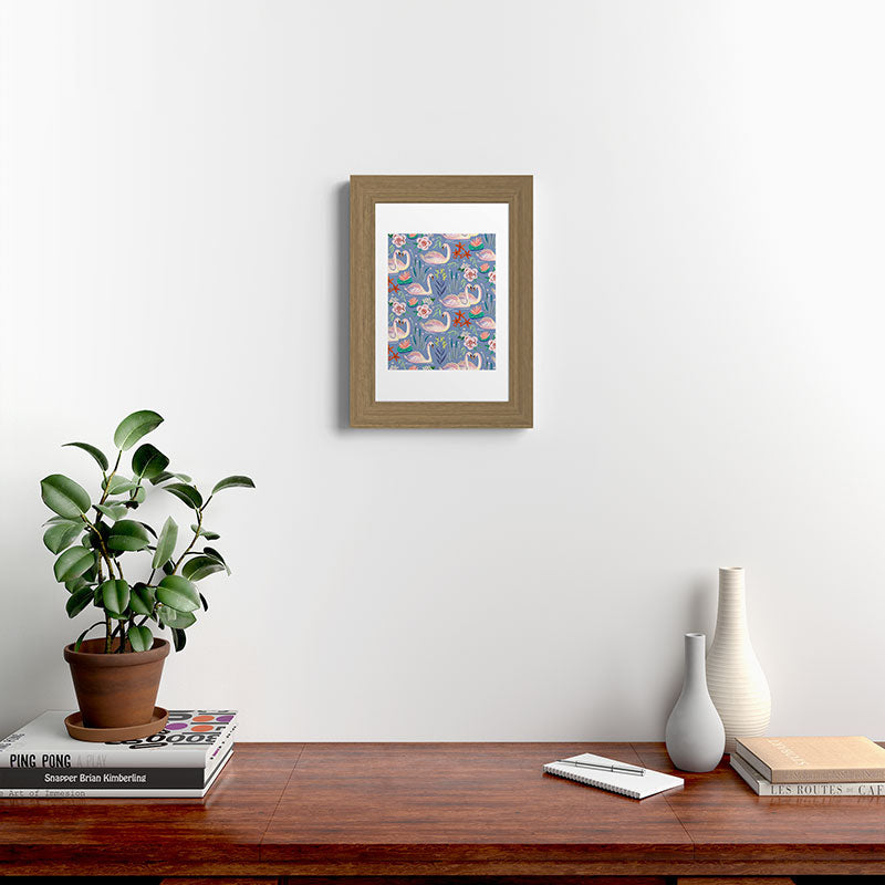 Swan Pattern Framed Art Print Gallery Image 52