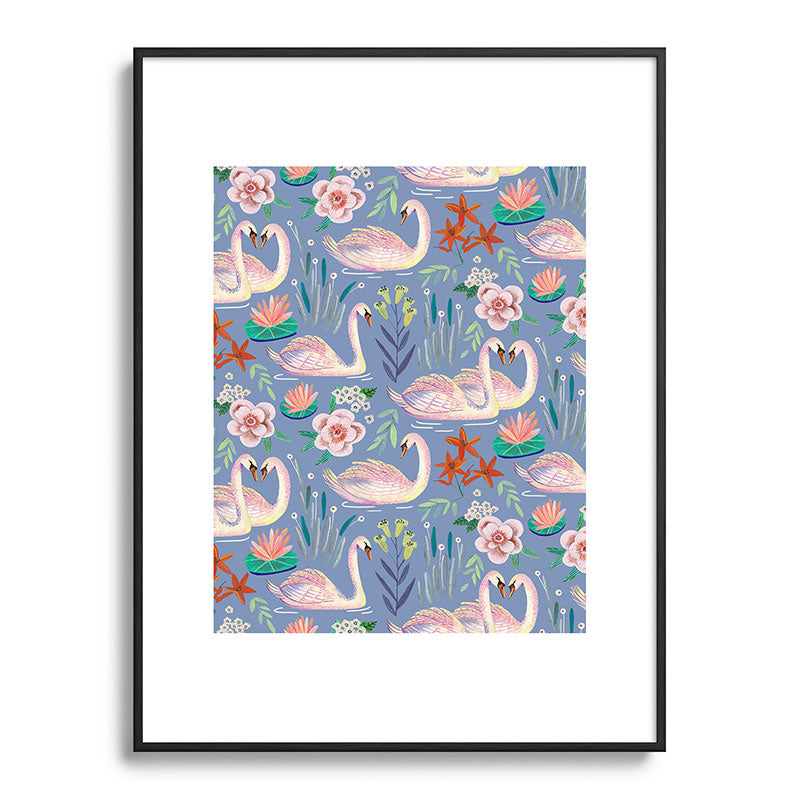 Swan Pattern Framed Art Print Gallery Image 115