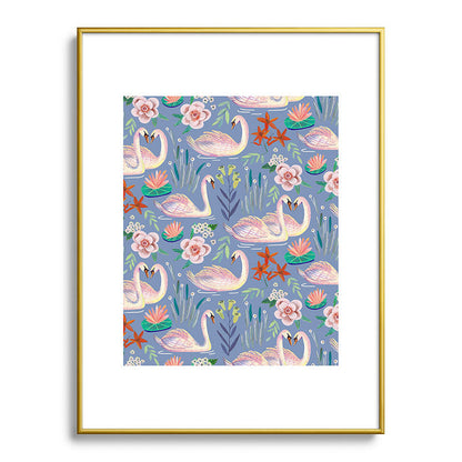 Swan Pattern Framed Art Print Gallery Image 124