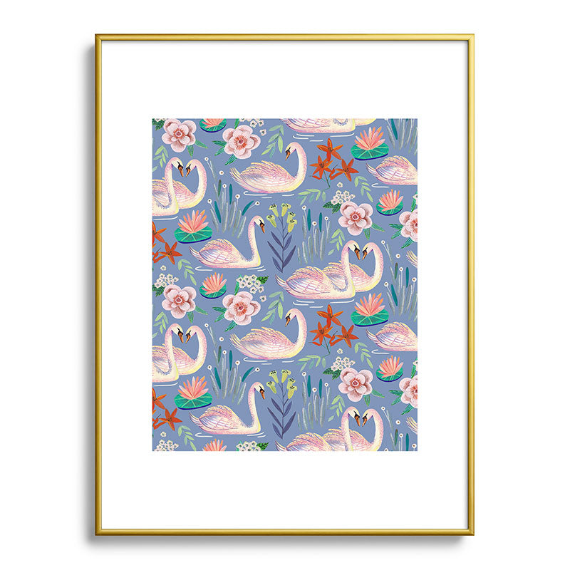 Swan Pattern Framed Art Print Gallery Image 125