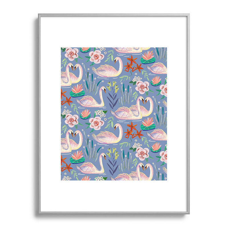 Swan Pattern Framed Art Print Gallery Image 135