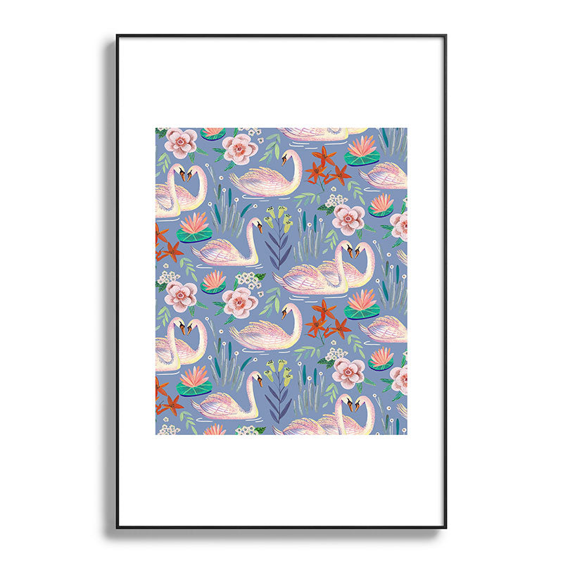 Swan Pattern Framed Art Print Gallery Image 119