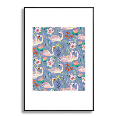 Swan Pattern Framed Art Print Gallery Image 119