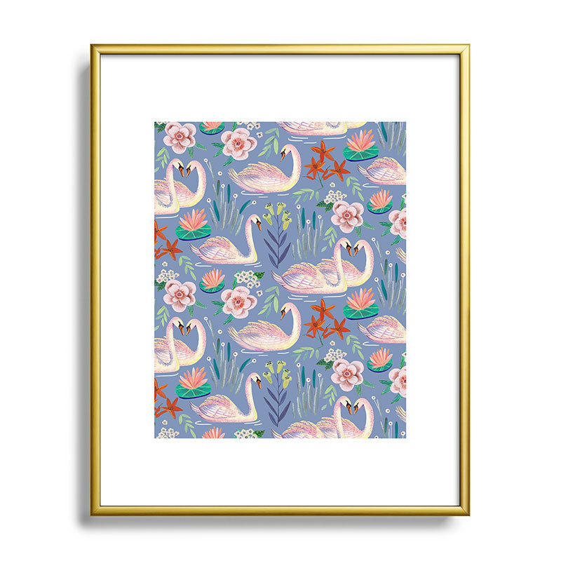 Swan Pattern Framed Art Print Gallery Image 120