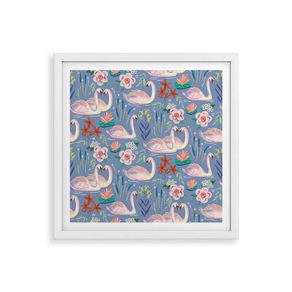 Swan Pattern Framed Art Print Gallery Image 38