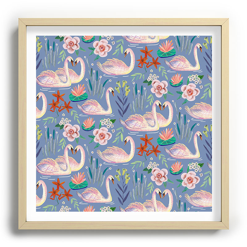 Swan Pattern Framed Art Print Gallery Image 109