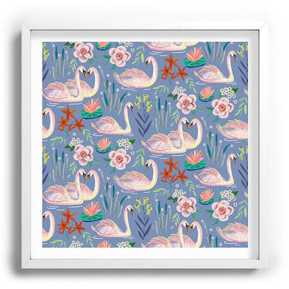 Swan Pattern Framed Art Print Gallery Image 118
