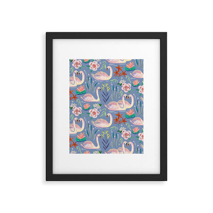 Swan Pattern Framed Art Print Gallery Image 6