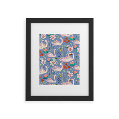 Swan Pattern Framed Art Print Gallery Image 47