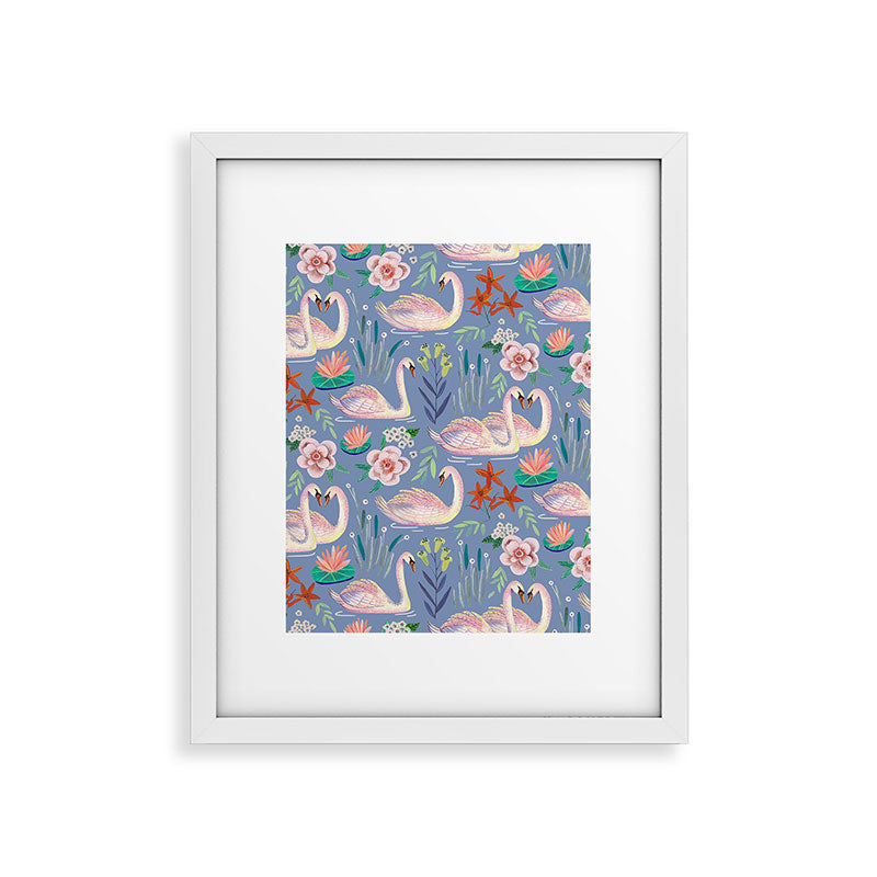 Swan Pattern Framed Art Print Gallery Image 36