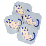 Purrcelin Cat Butt - Charming Delft Pottery Kitty Coaster Gallery Image 1