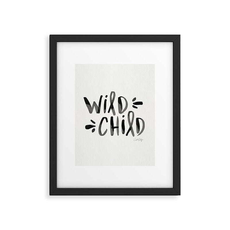 Wild Child - Black Framed Art Print Gallery Image 1