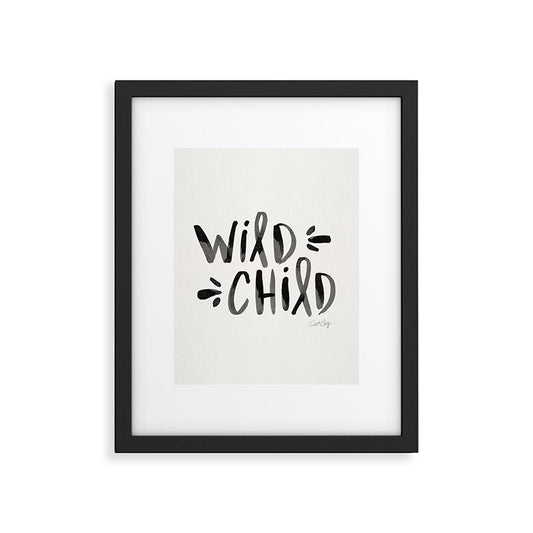 Wild Child - Black Framed Art Print Gallery Image 1