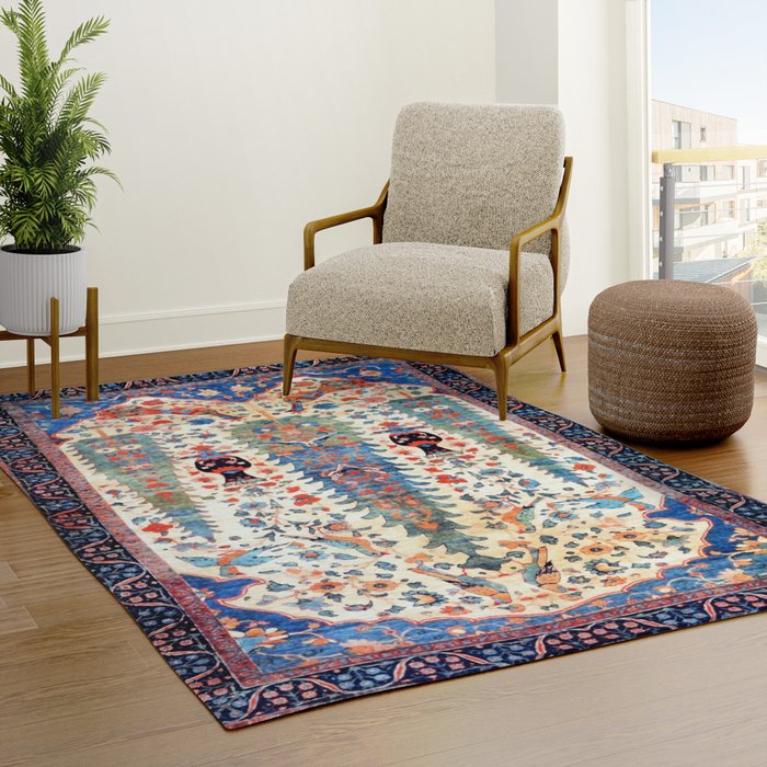 Kerman 19th Century Prayer Rug Print Rug Gallery Image 3