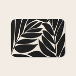 Black Seagrass Shapes Drawing Bath Mat Gallery Image 1
