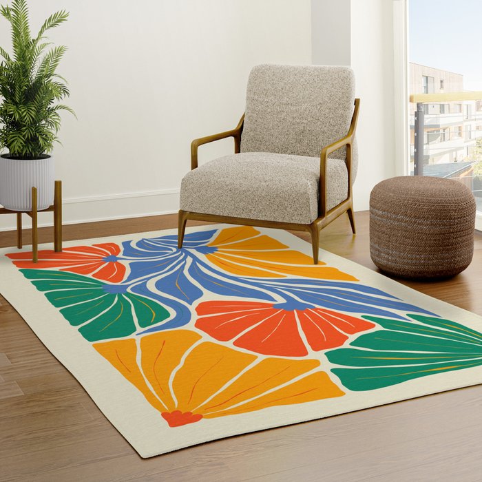 Starlight Summer: Matisse Foliage | Flower Market 002 Rug Gallery Image 3