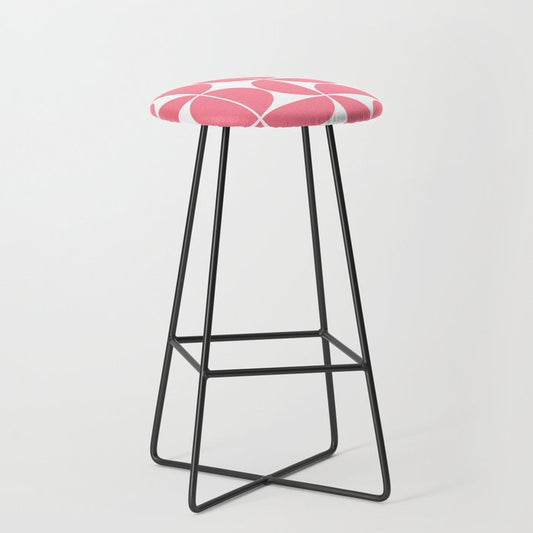Mid Century Modern Geometric 04 Pink Stool Gallery Image 1