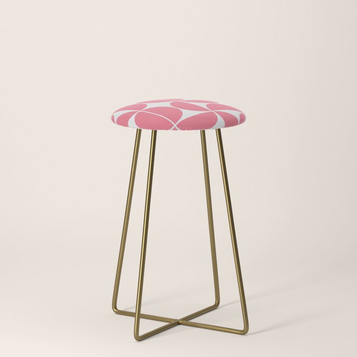 Mid Century Modern Geometric 04 Pink Stool Gallery Image 4