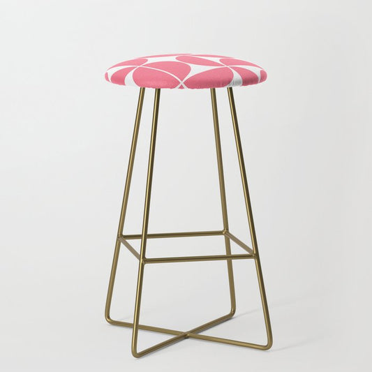 Mid Century Modern Geometric 04 Pink Stool Gallery Image 2