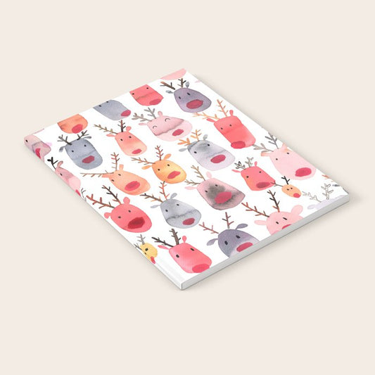 Christmas Winter Cute Reindeers Notebook Gallery Image 1