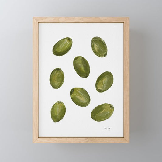 Green Olives Mini Art Print Gallery Image 1
