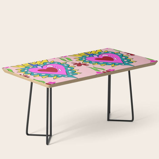 Hot Pink Sacred Hearts Coffee Table Gallery Image 1